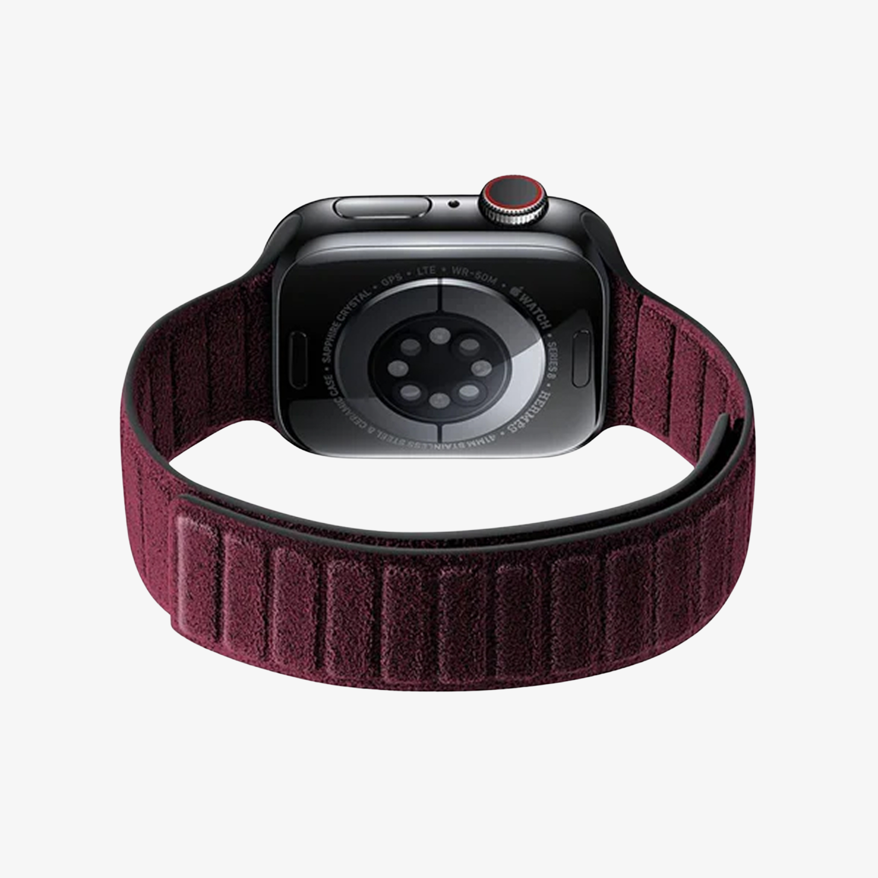 Alcantara Apple Watch Armband - Rot - 42/44/45mm & Ultra (49mm)