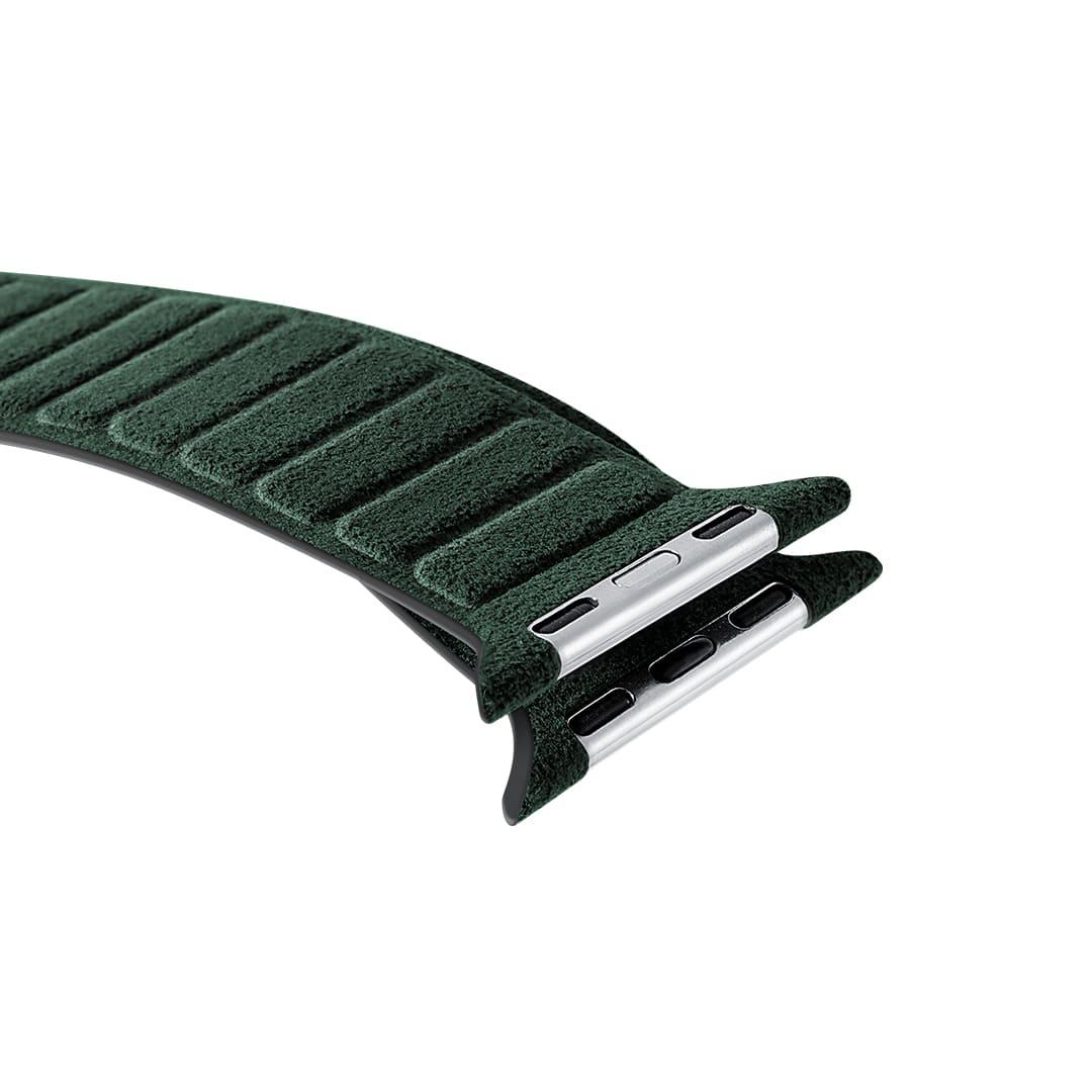 Alcantara Apple Watch Band - Midnight Green - 42/44/45/46mm & Ultra (49mm) - Alcanside