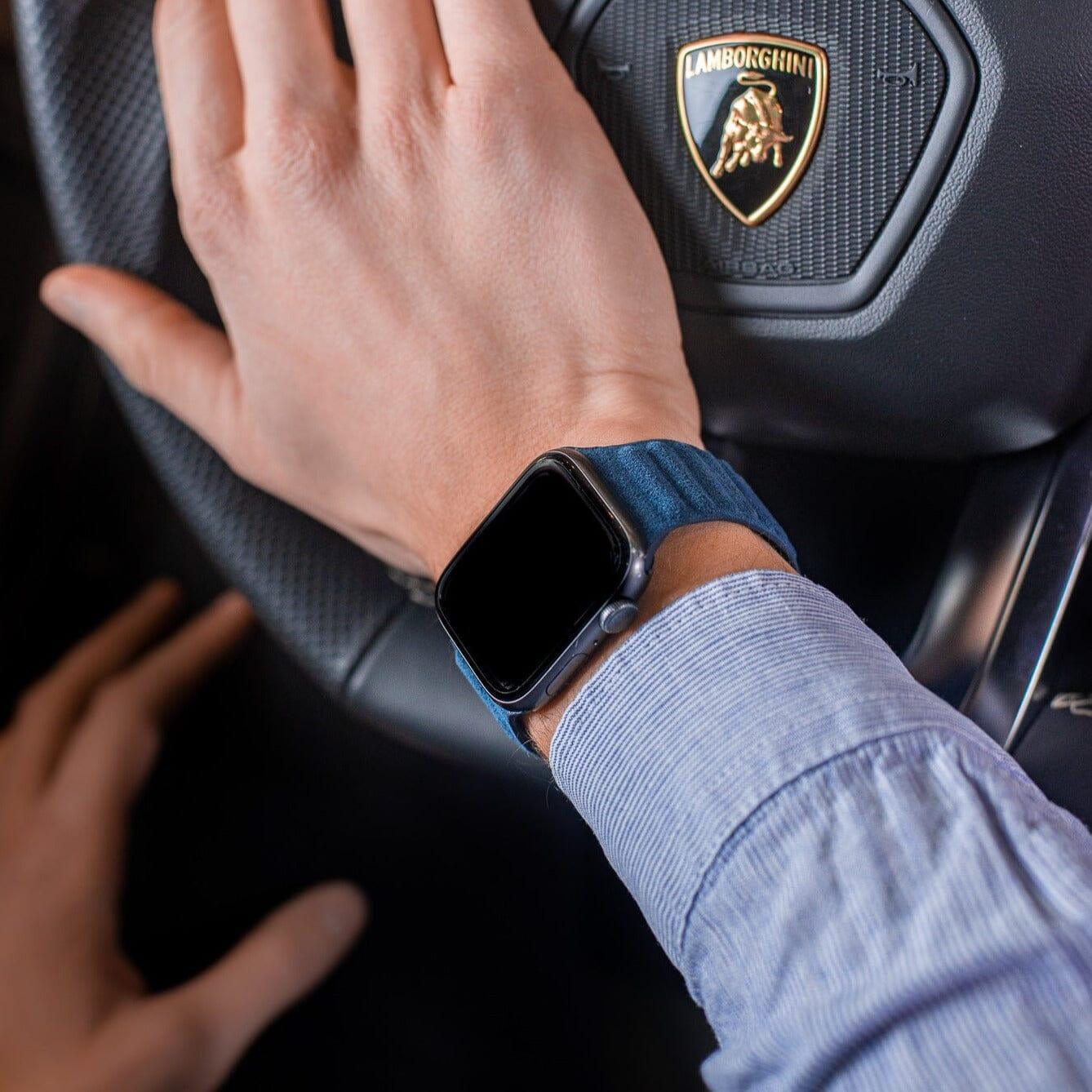 Alcantara Apple Watch Band - Ocean Blue - 38/40/41/42mm - Alcanside