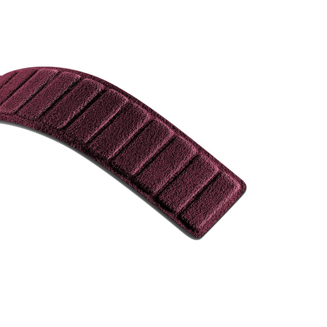 Alcantara Apple Watch Band - Wine Red - 42/44/45/46mm & Ultra (49mm) - Alcanside