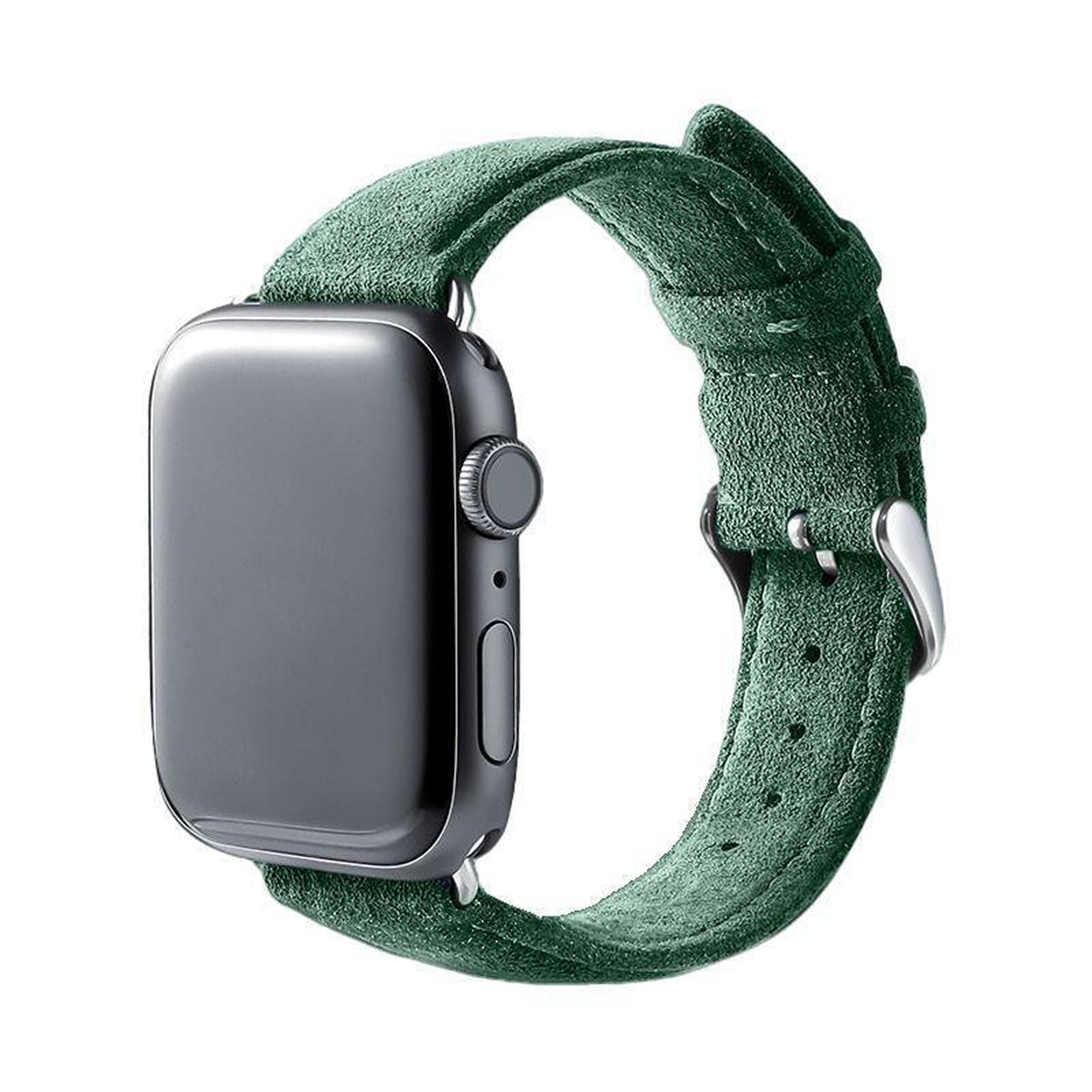 Alcantara Apple Watch Band With Buckle - Midnight Green - 42/44/45/46mm & Ultra (49mm) - Alcanside