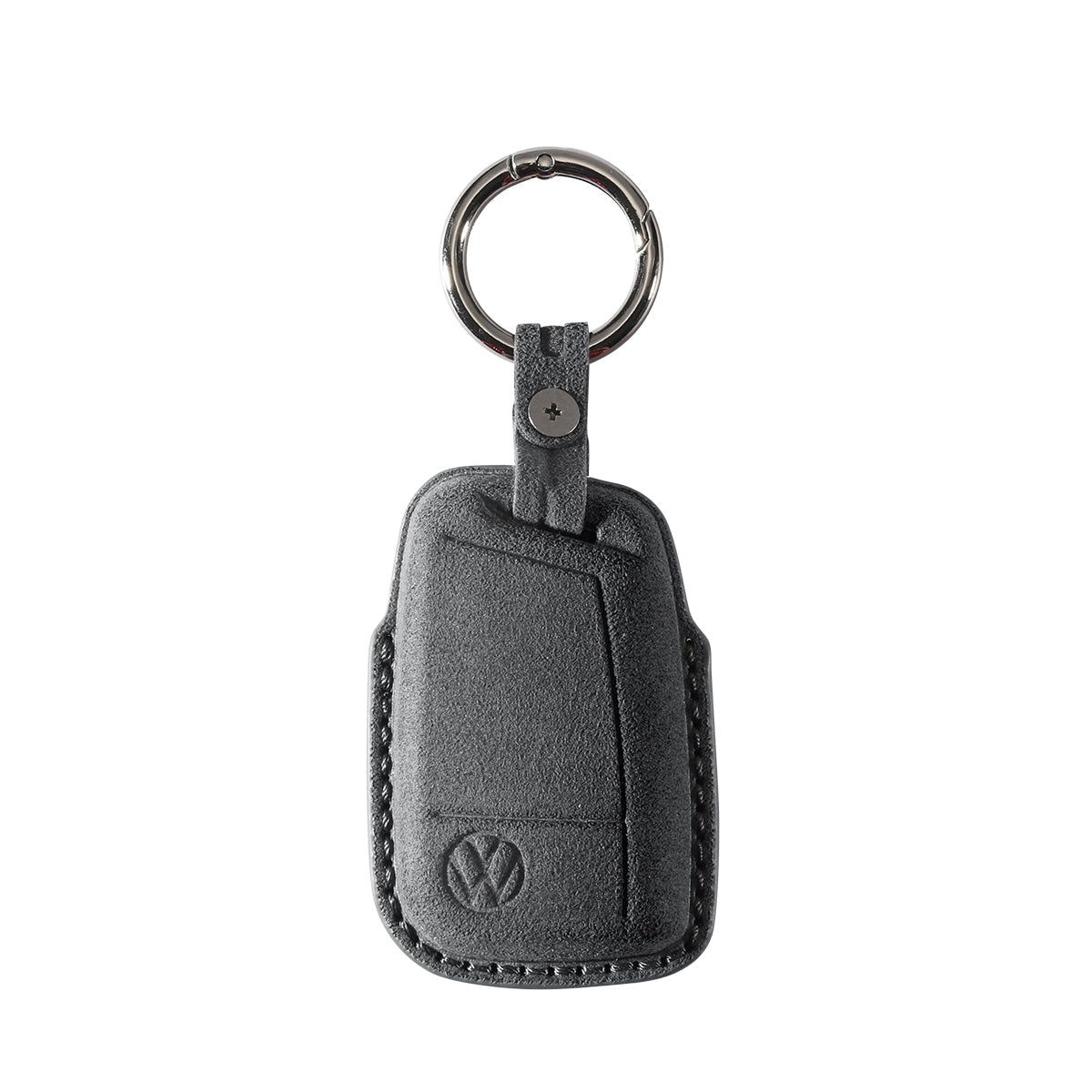 Alcantara Car Key Fob Cover for Volkswagen | Model F with Buckle - Space Grey - Alcanside
