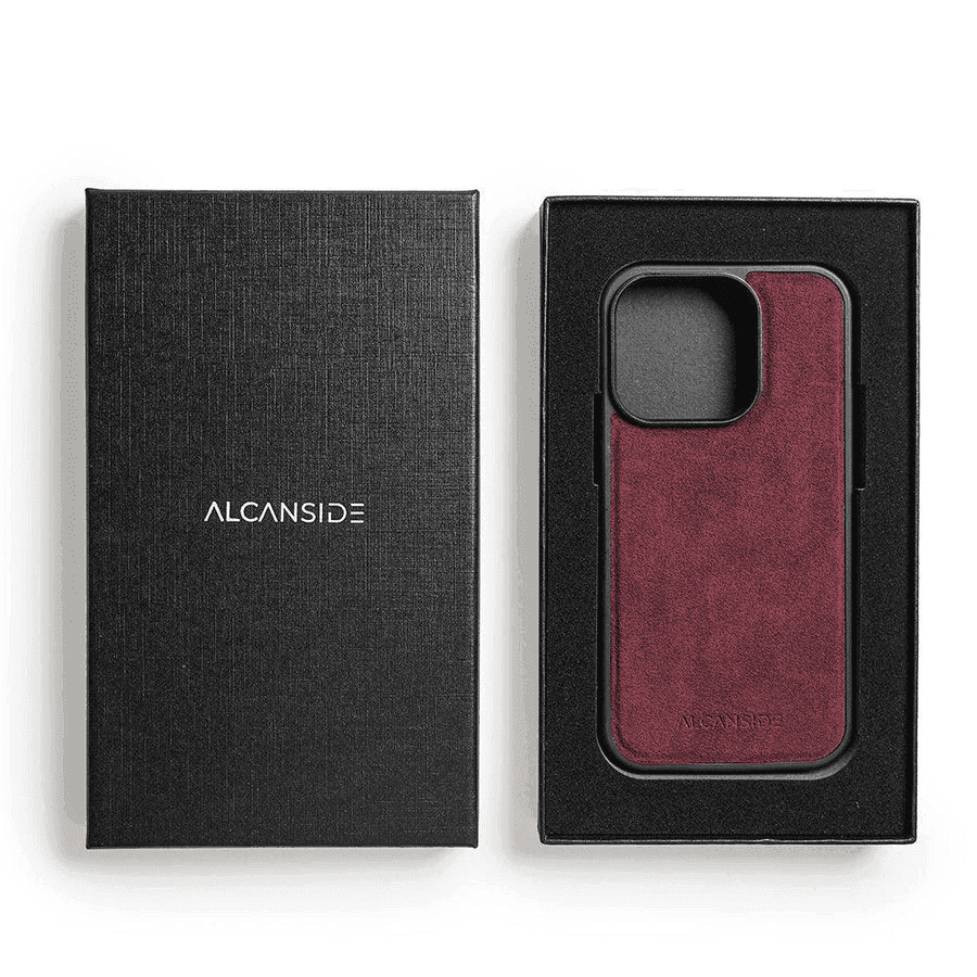 iPhone 15 Pro - Alcantara Back Cover - Wine Red