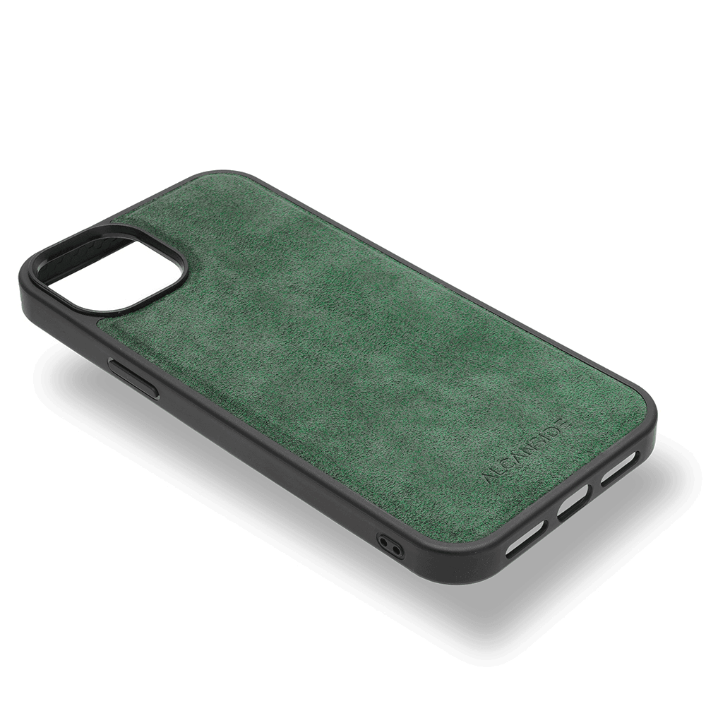 iPhone 15 Plus - Alcantara Back Cover - Midnight Green - Alcanside
