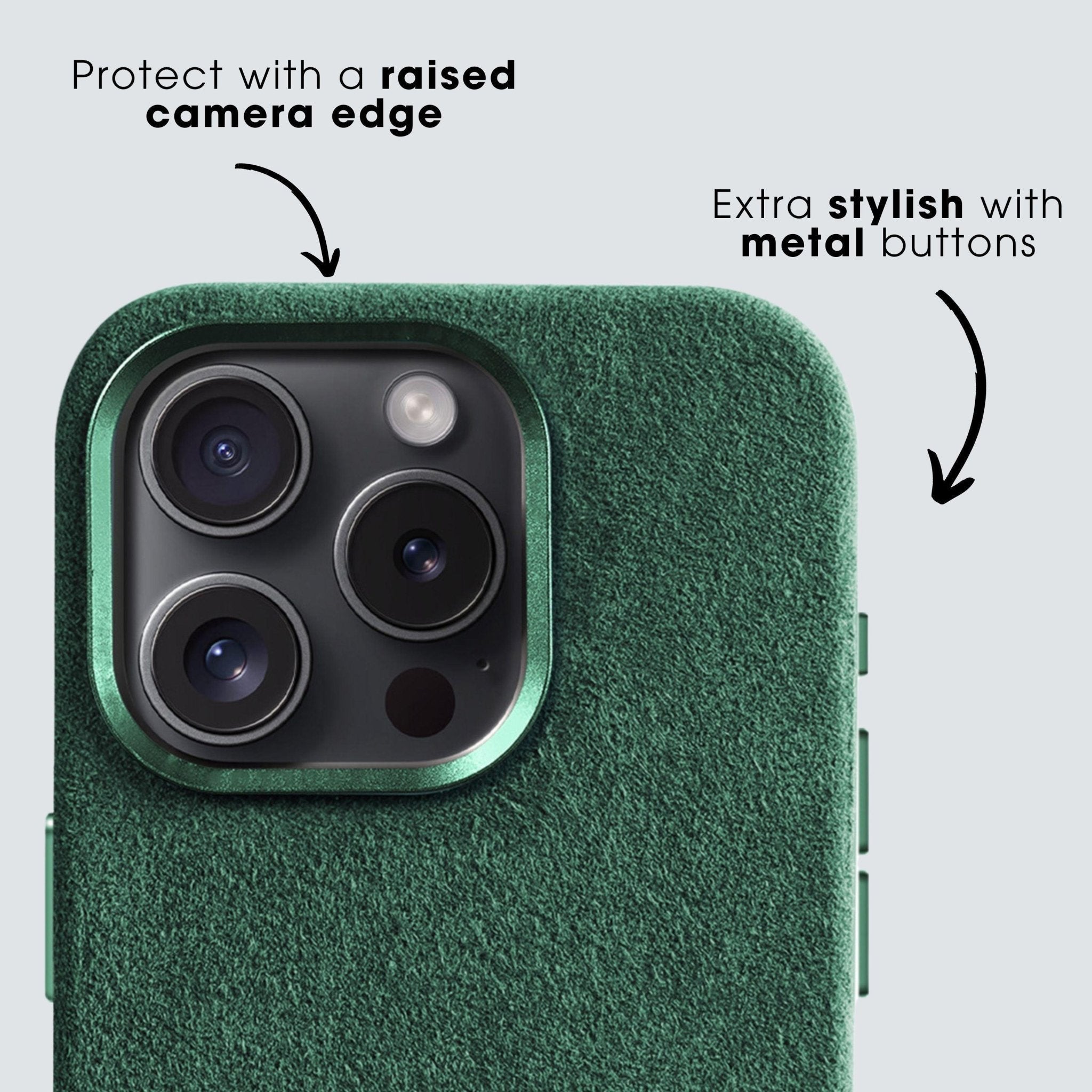 iPhone 15 Pro - Alcantara Case - Midnight Green - Alcanside