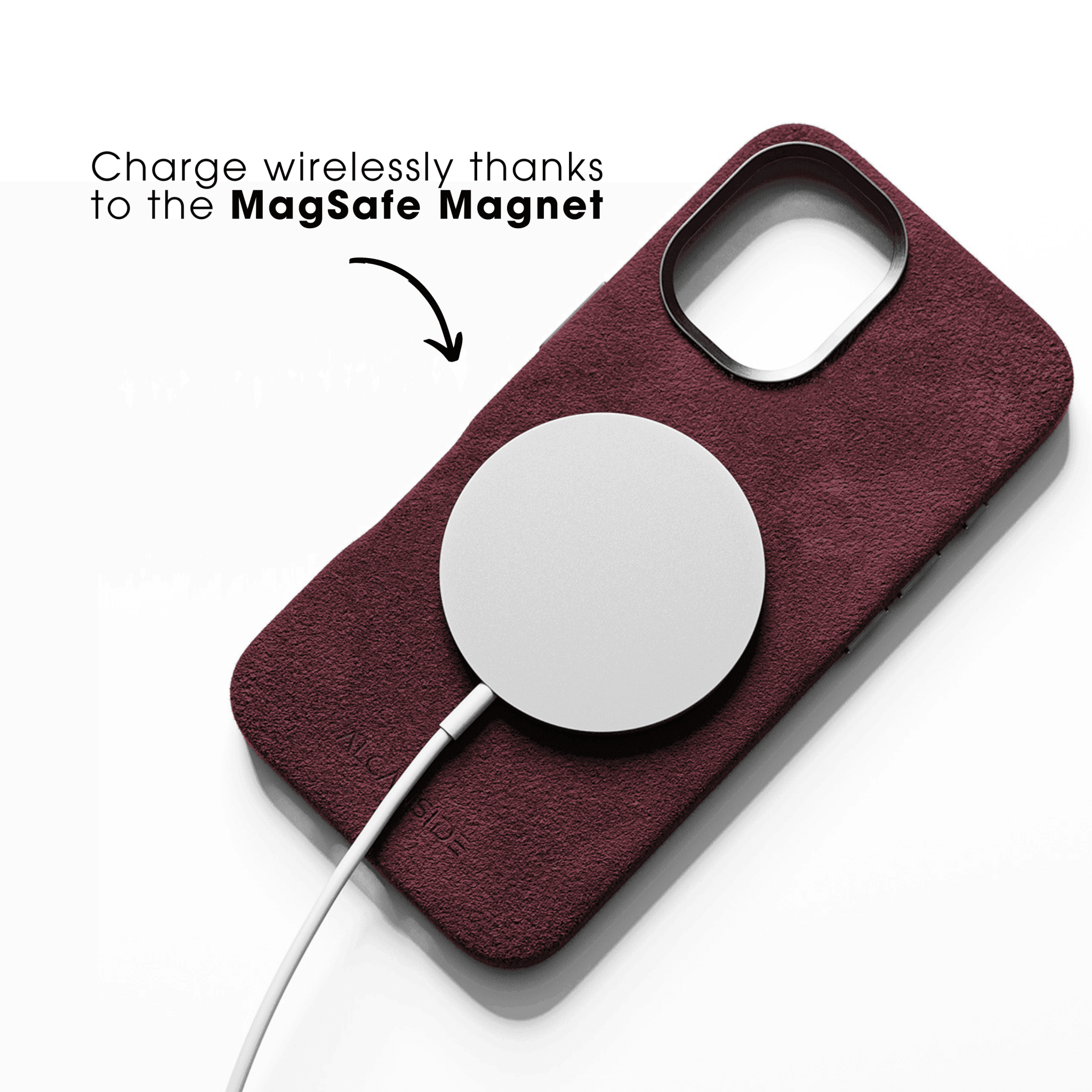 iPhone 16e - Alcantara Case - Wine Red - Alcanside