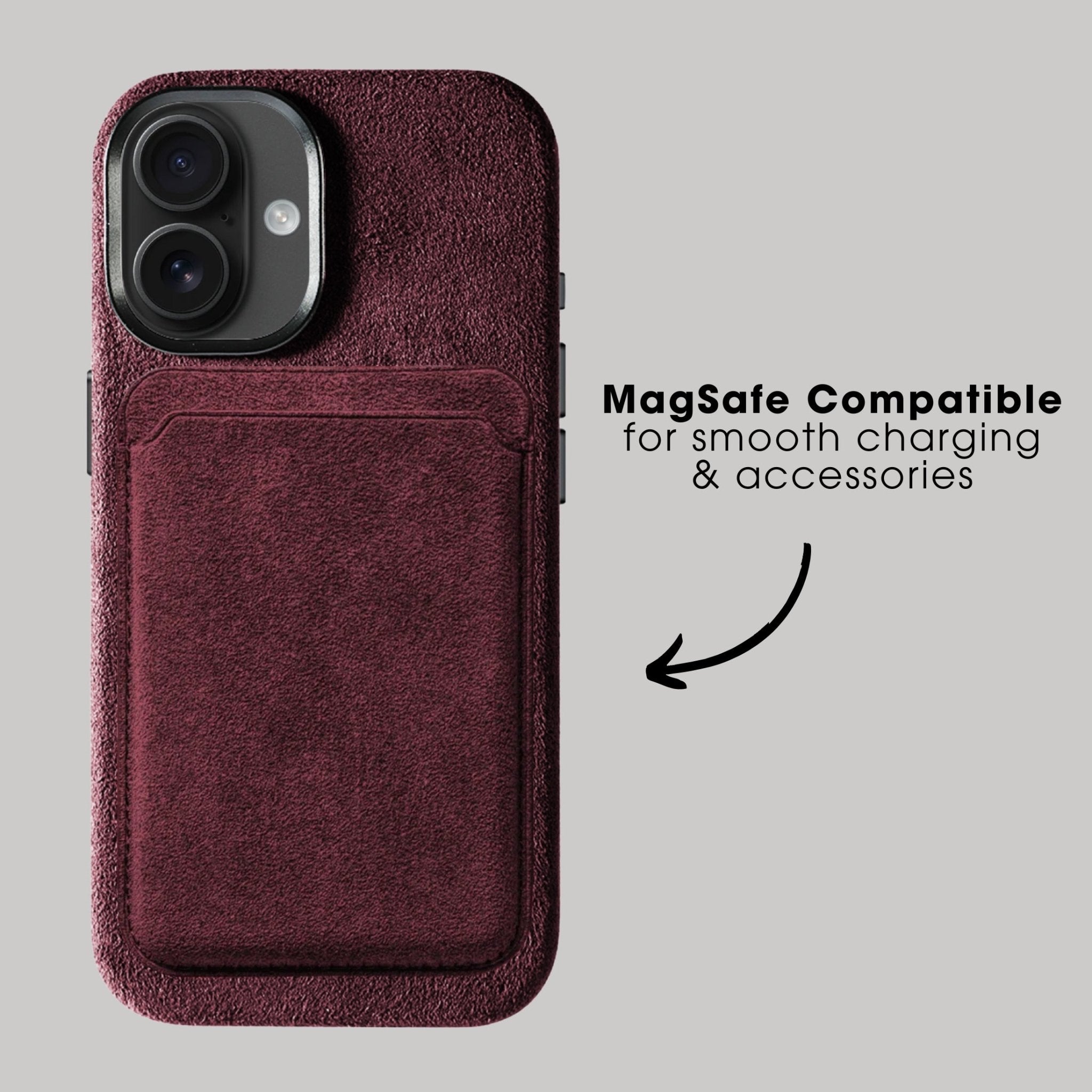 iPhone 17 - Alcantara Case - Wine Red - Alcanside