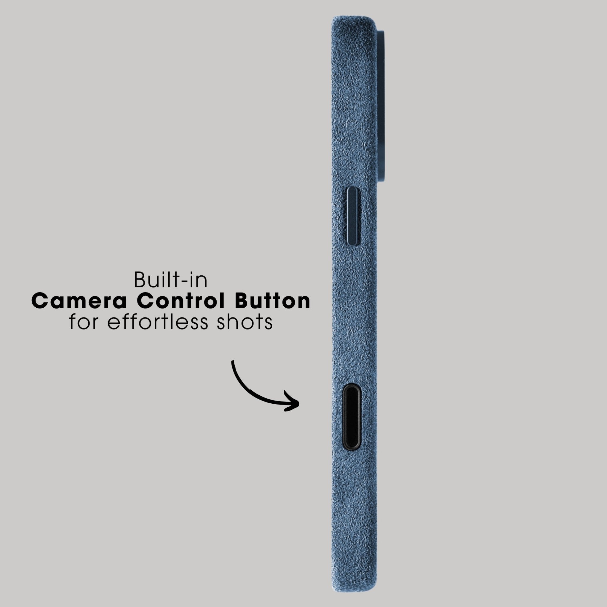 iPhone Alcantara Case + Magsafe Wallet - Ocean Blue - Alcanside