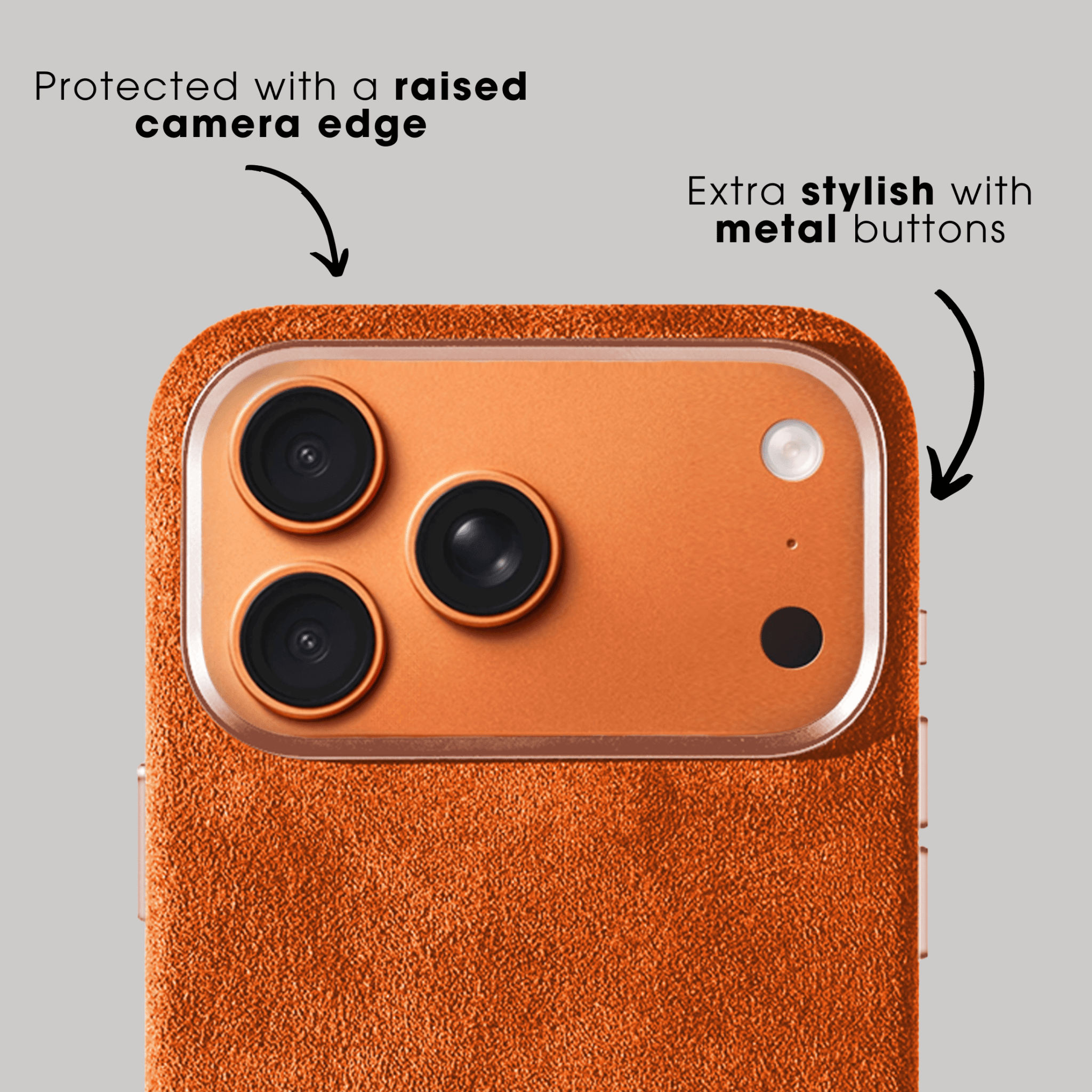 iPhone Alcantara Case - Orange - Alcanside