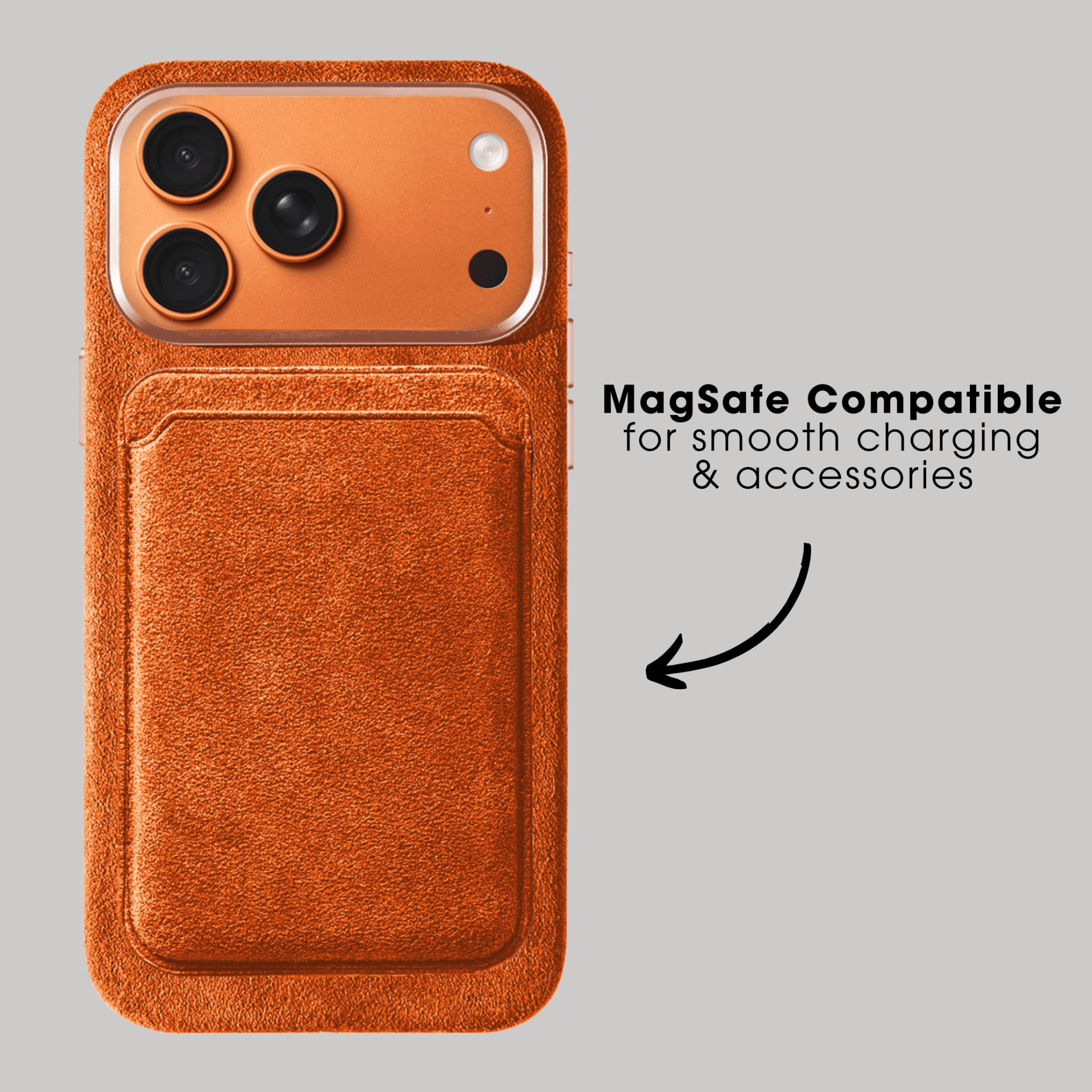 iPhone Alcantara Case - Orange - Alcanside