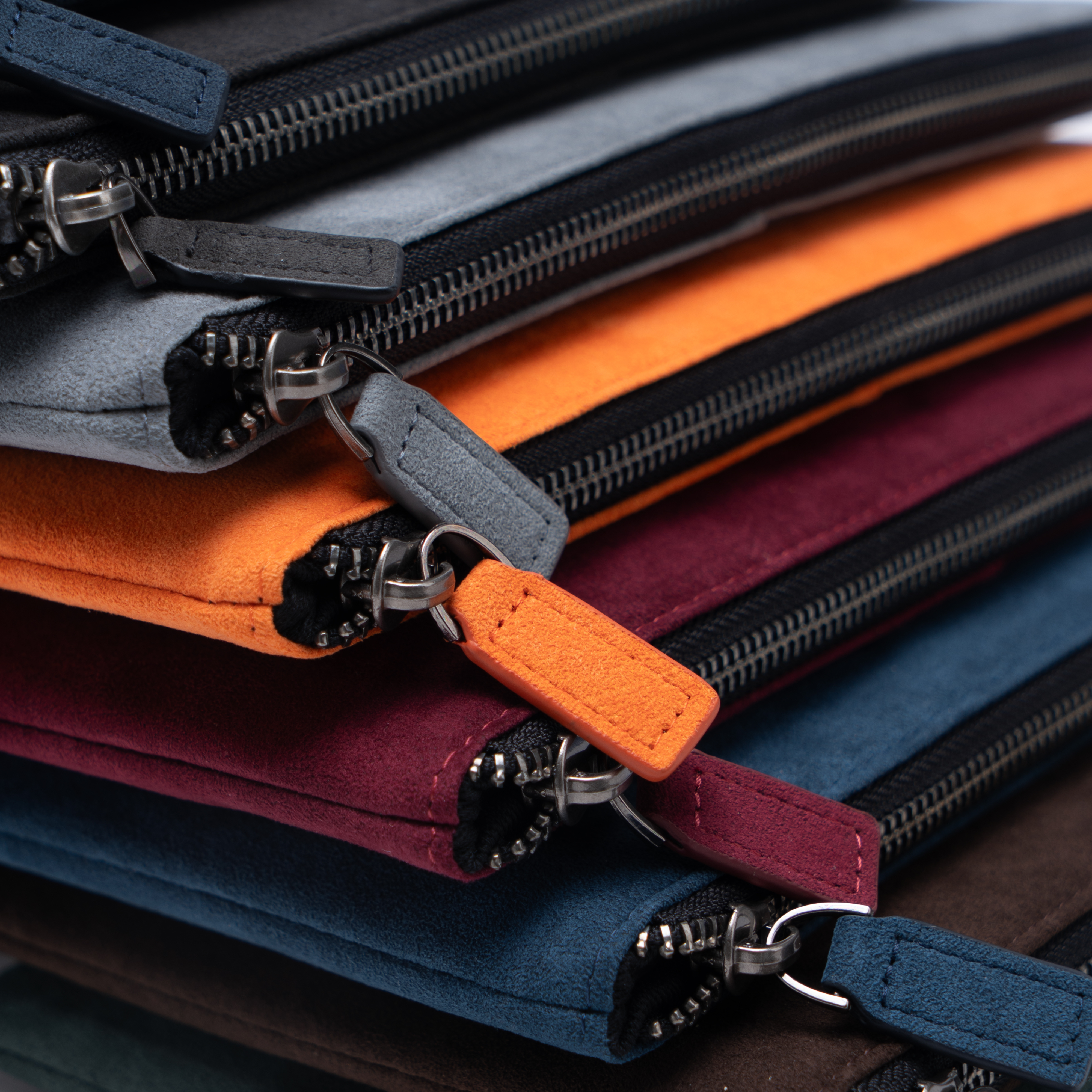 Alcantara Pouch - Ocean Blue