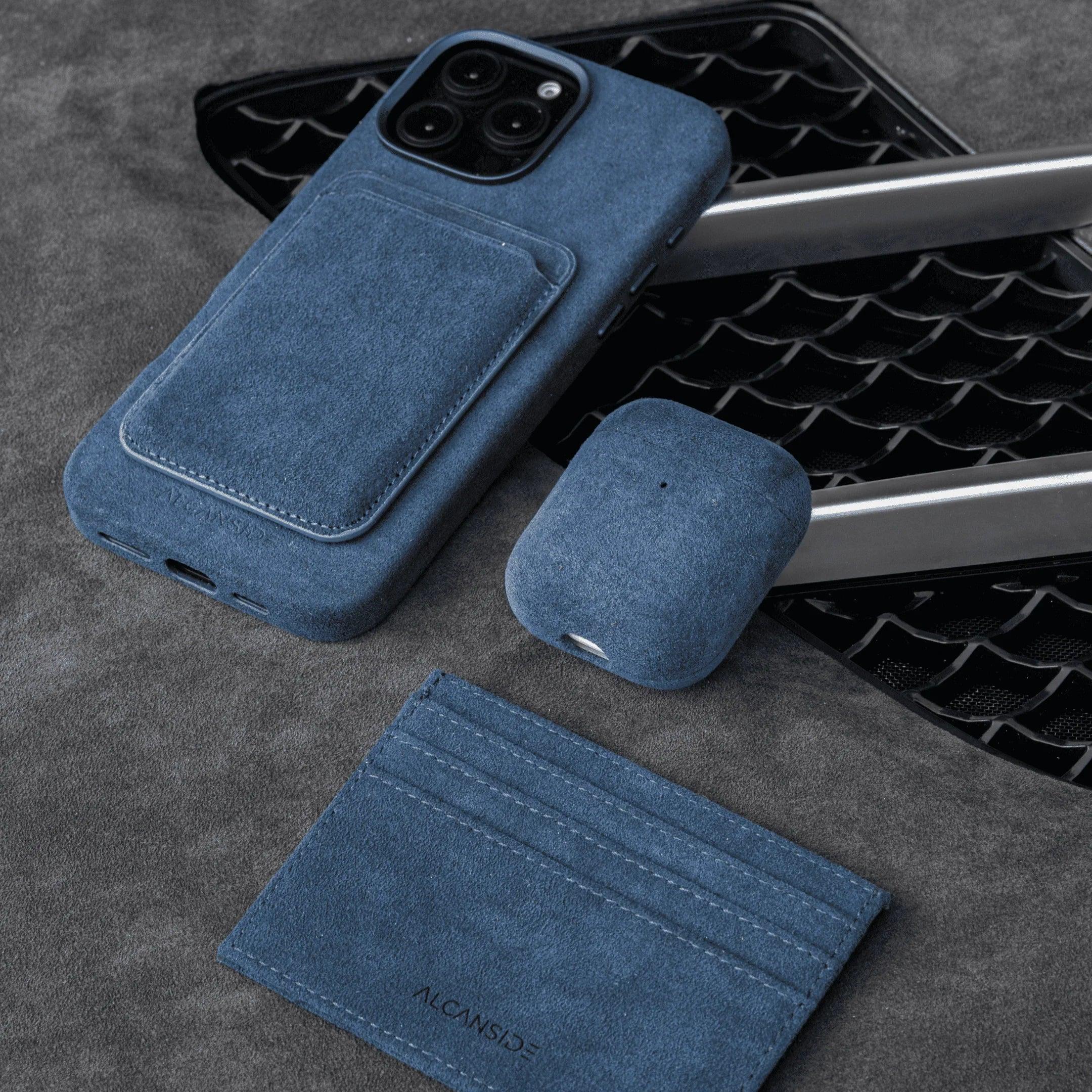 iPhone 15 Pro Max – Alcantara-Hülle – Meerblau