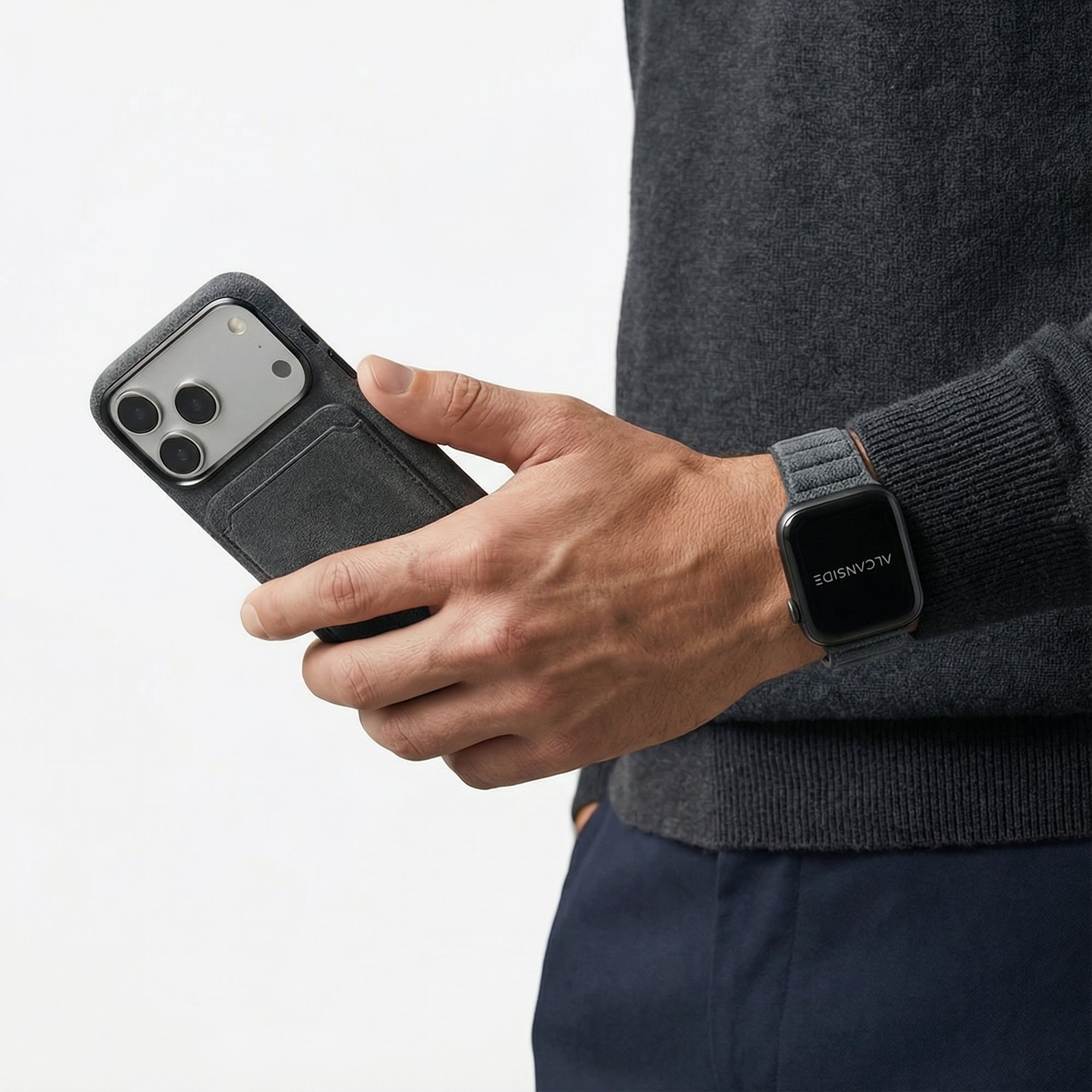 Alcantara Apple Watch Band - Space Grey - 38/40/41/42mm - Alcanside