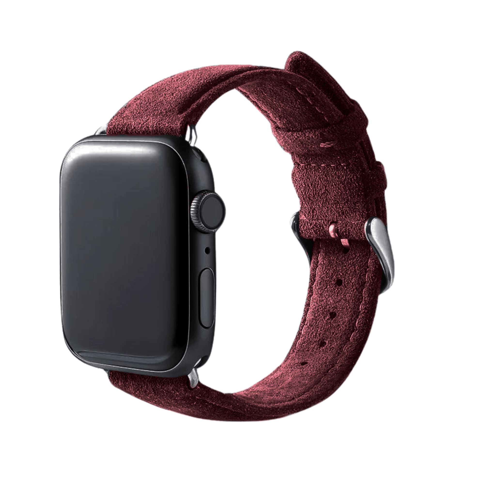 Alcantara Apple Watch Band With Buckle - Wine Red - 38/40/41/42mm - Alcanside