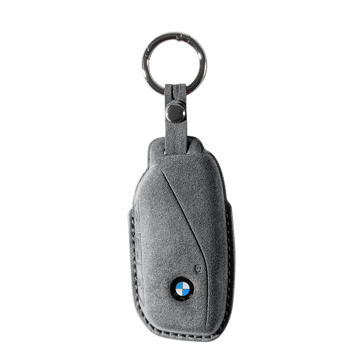 Alcantara Car Key Fob Cover for BMW | Model D with Buckle - Space Grey - Alcanside