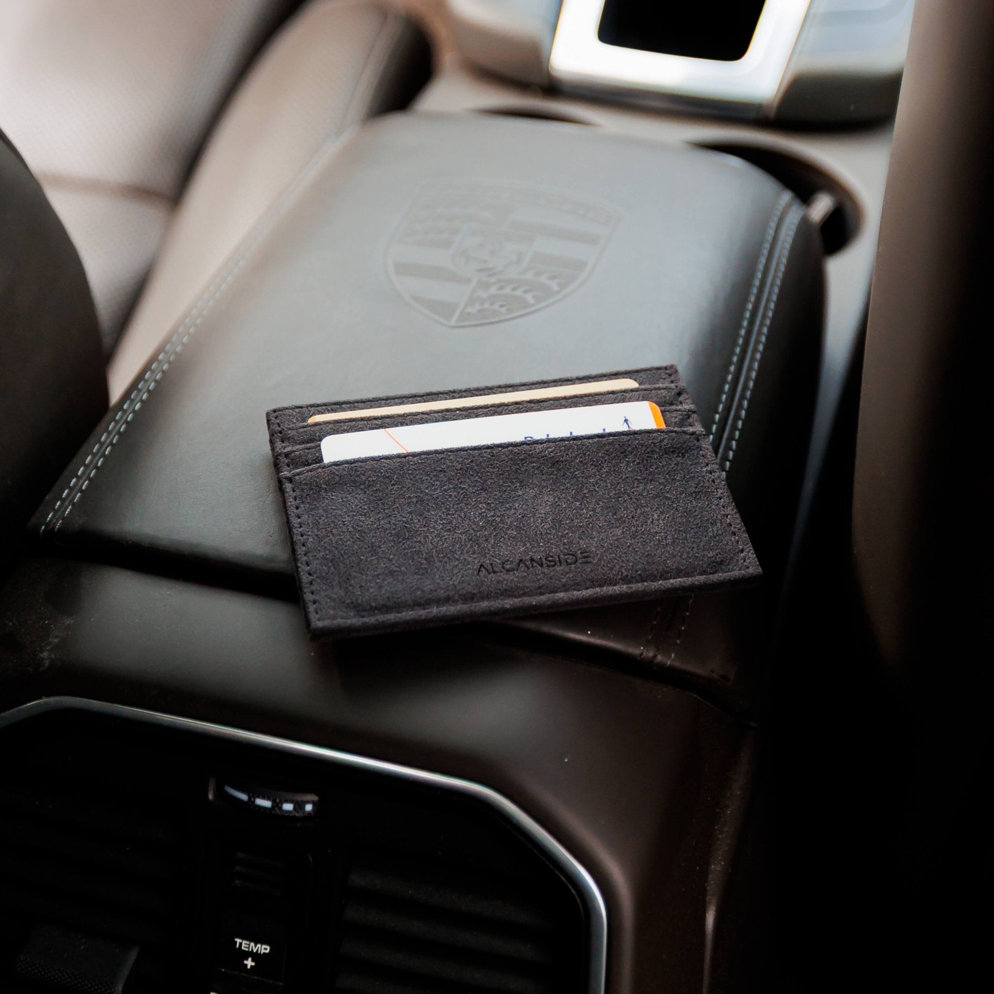 Alcantara Card Wallet - Space Grey - Alcanside