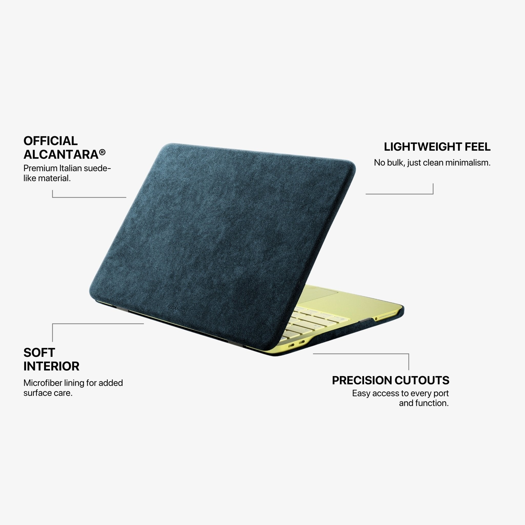 Alcantara MacBook Neo Cover – For 13 inch (2026) – Ocean Blue - Alcanside