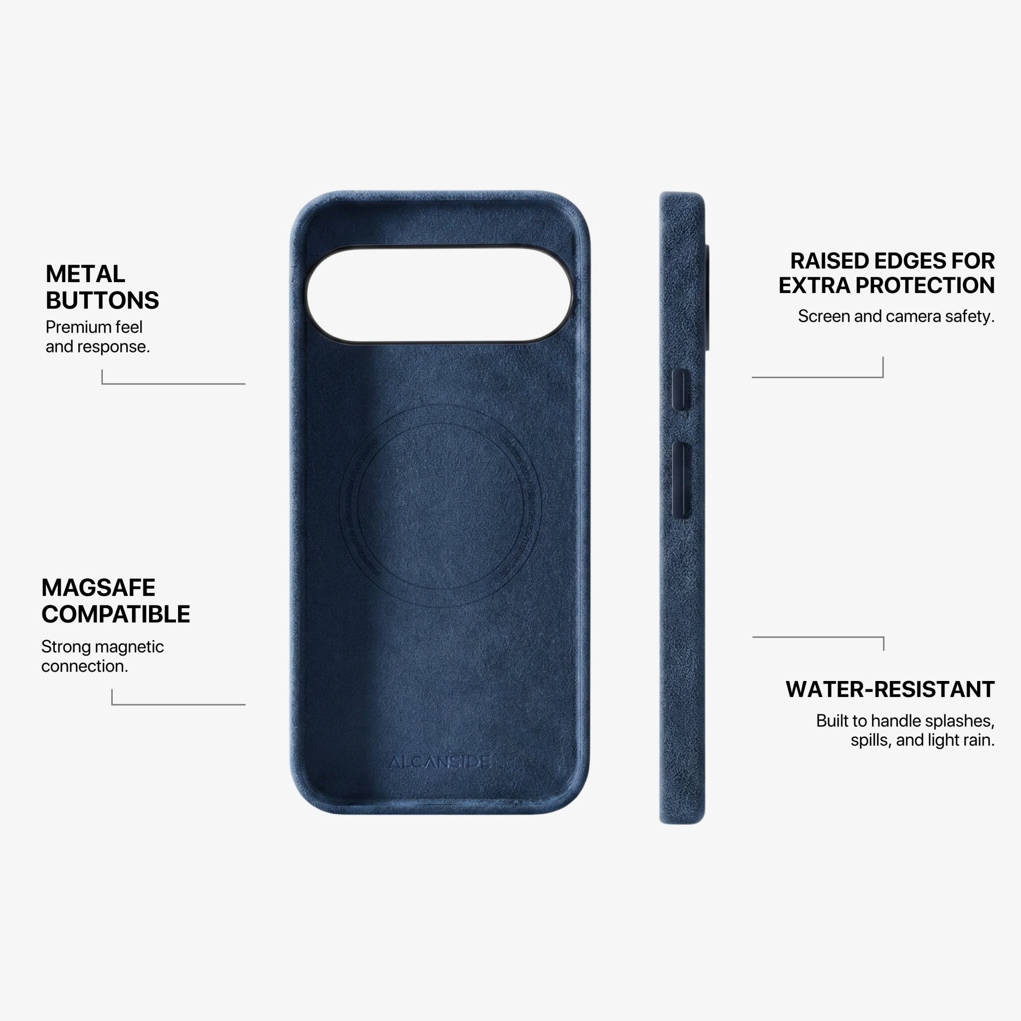 Google Pixel 10 Pro XL - Alcantara Case - Navy Blue - Alcanside