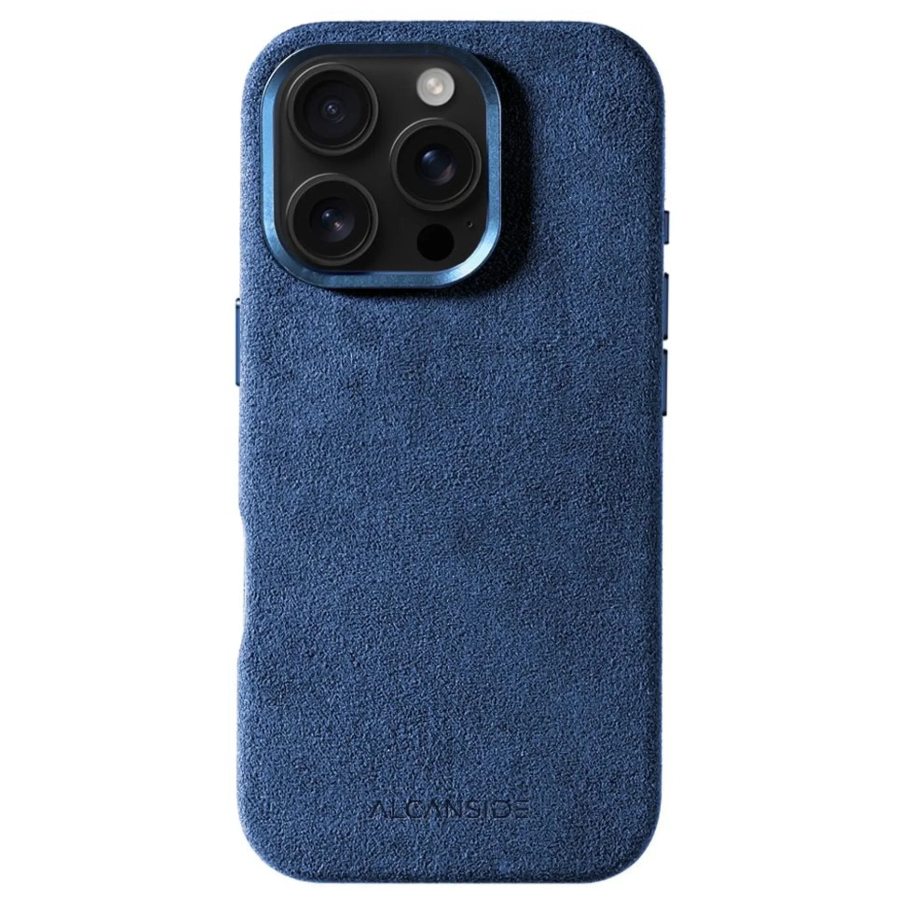 iPhone 16 Pro Max – Alcantara-Hülle – Meerblau