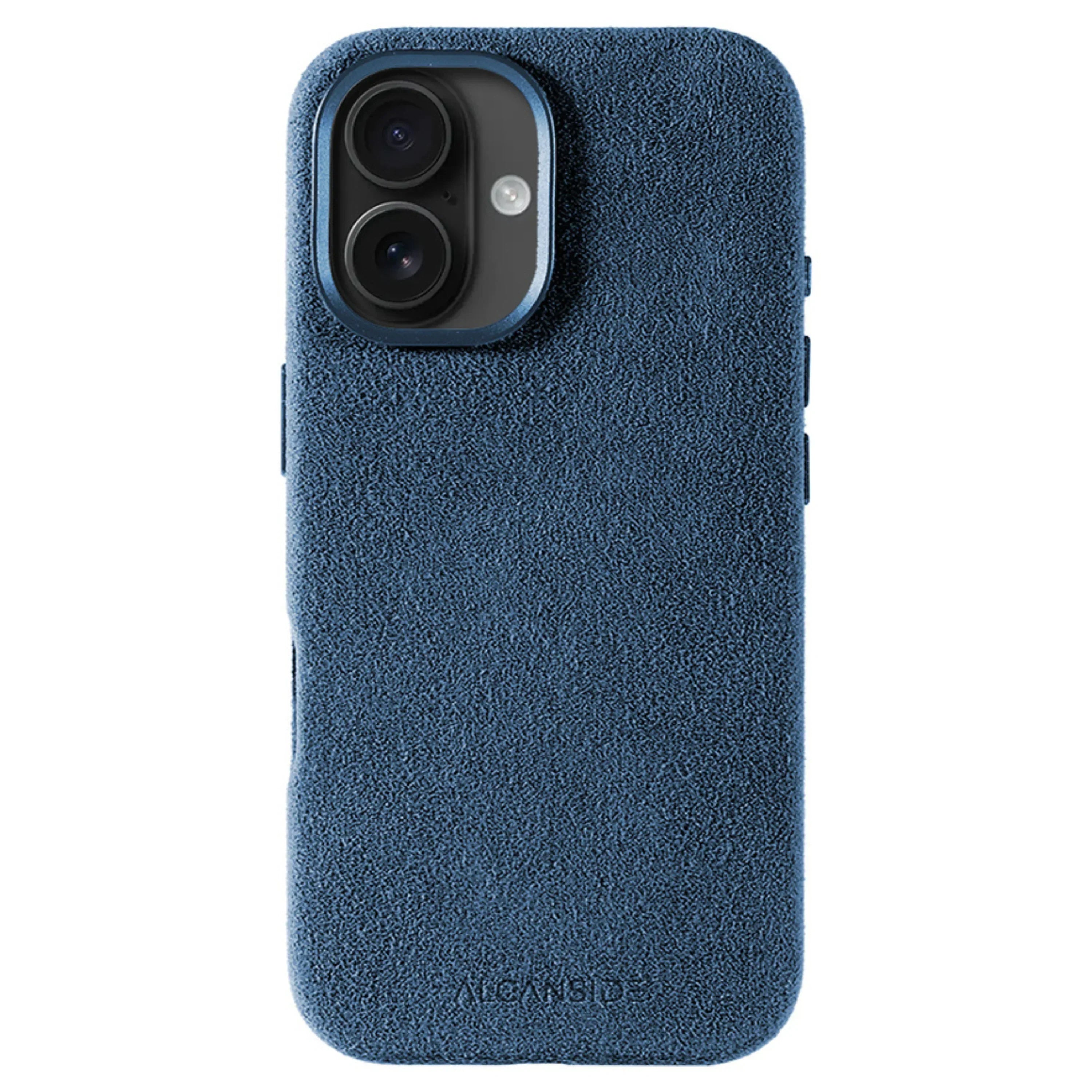 iPhone 16 – Alcantara-Hülle – Meerblau