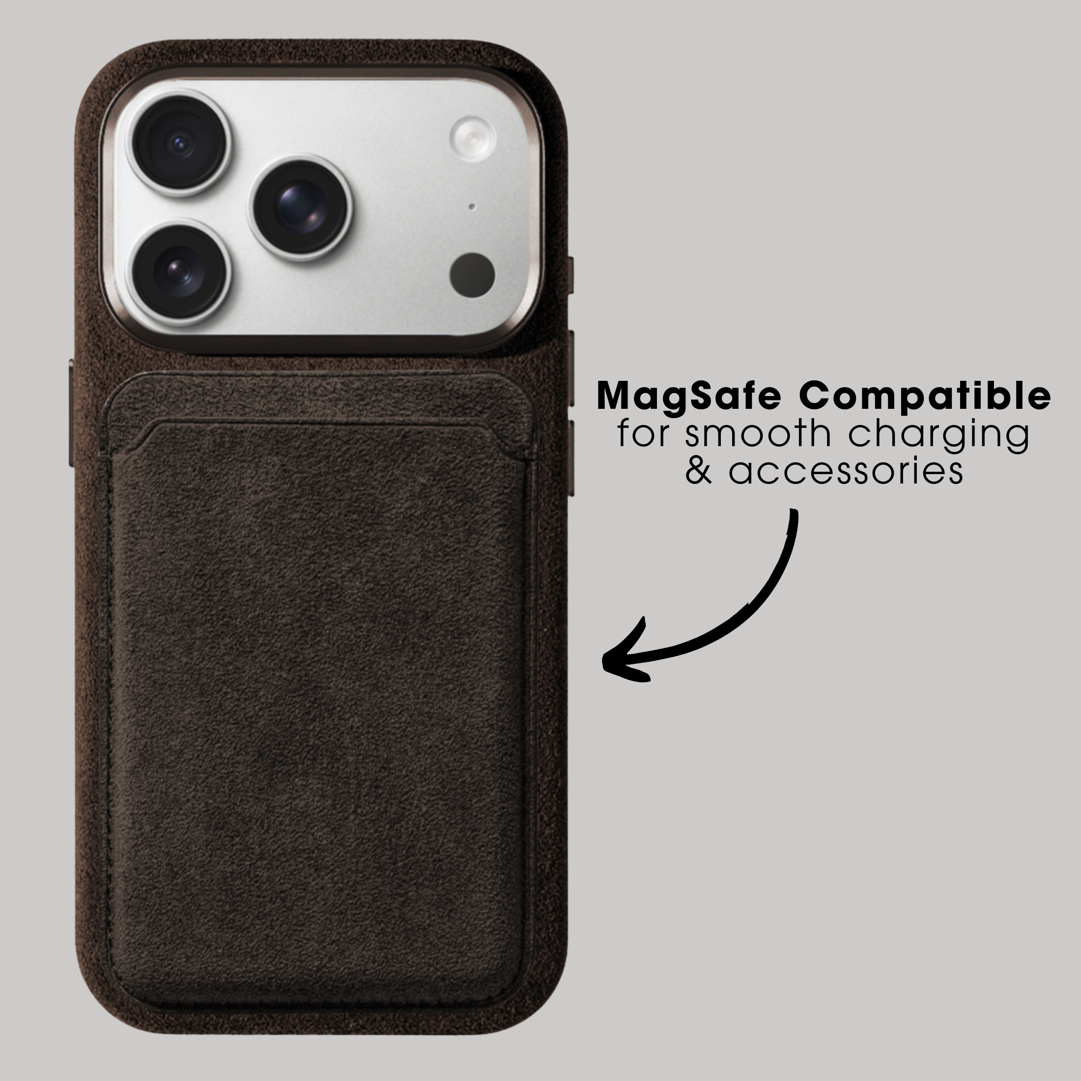 iPhone Alcantara Case - Chocolate Brown