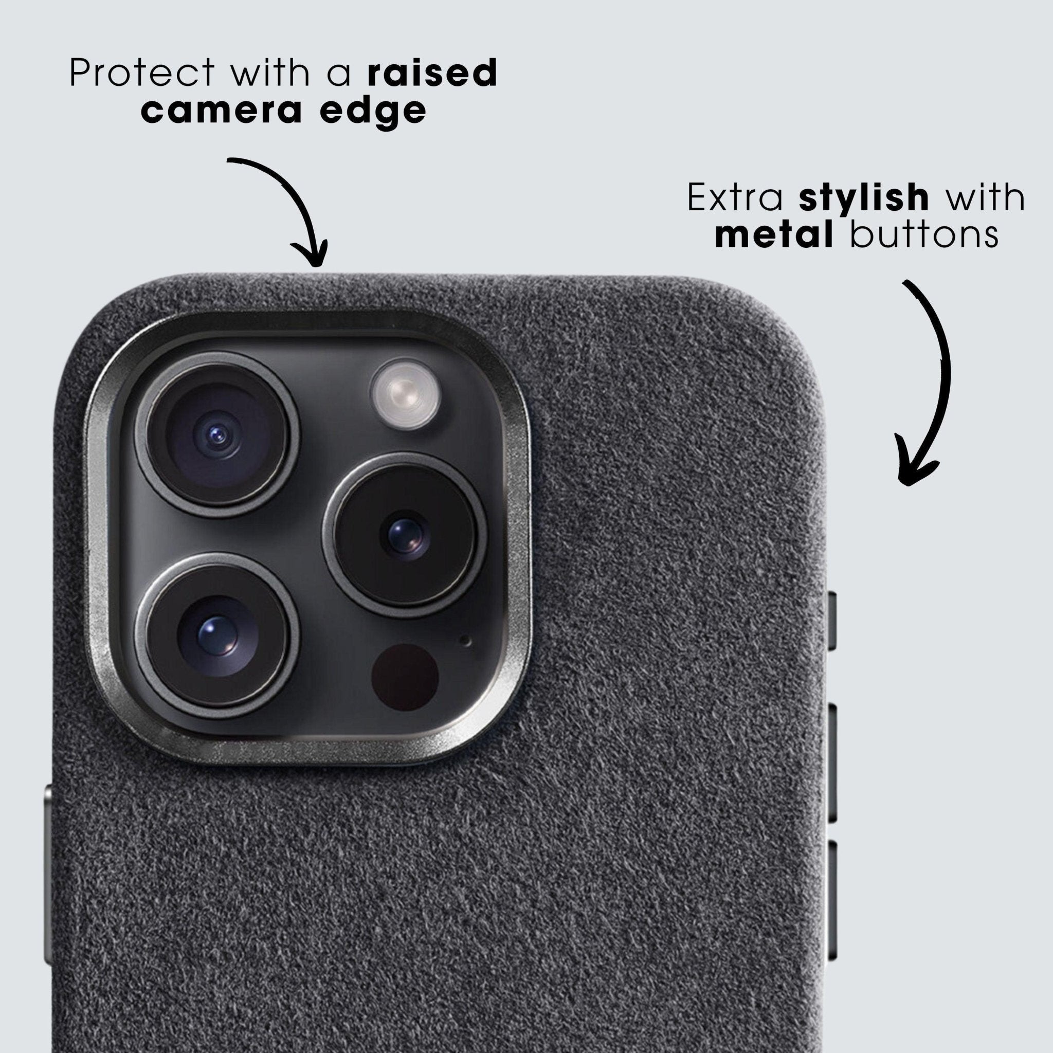 iPhone 14 Pro - Alcantara Case - space grey - Alcanside