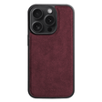 iPhone 15 Pro Max - Alcantara Back Cover - Wine Red - Alcanside