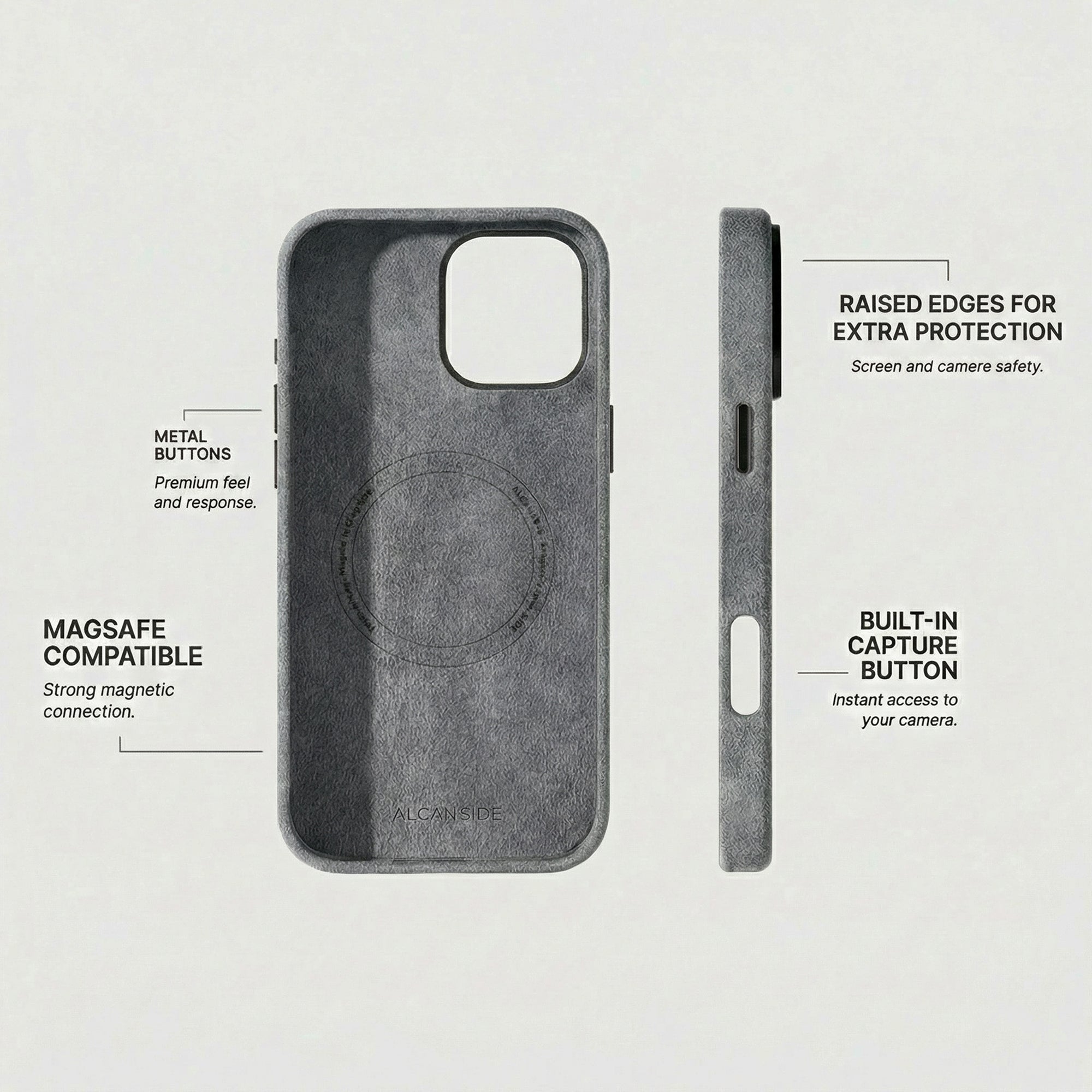 iPhone 16 Pro - Alcantara Case - Nardo Gray - Alcanside