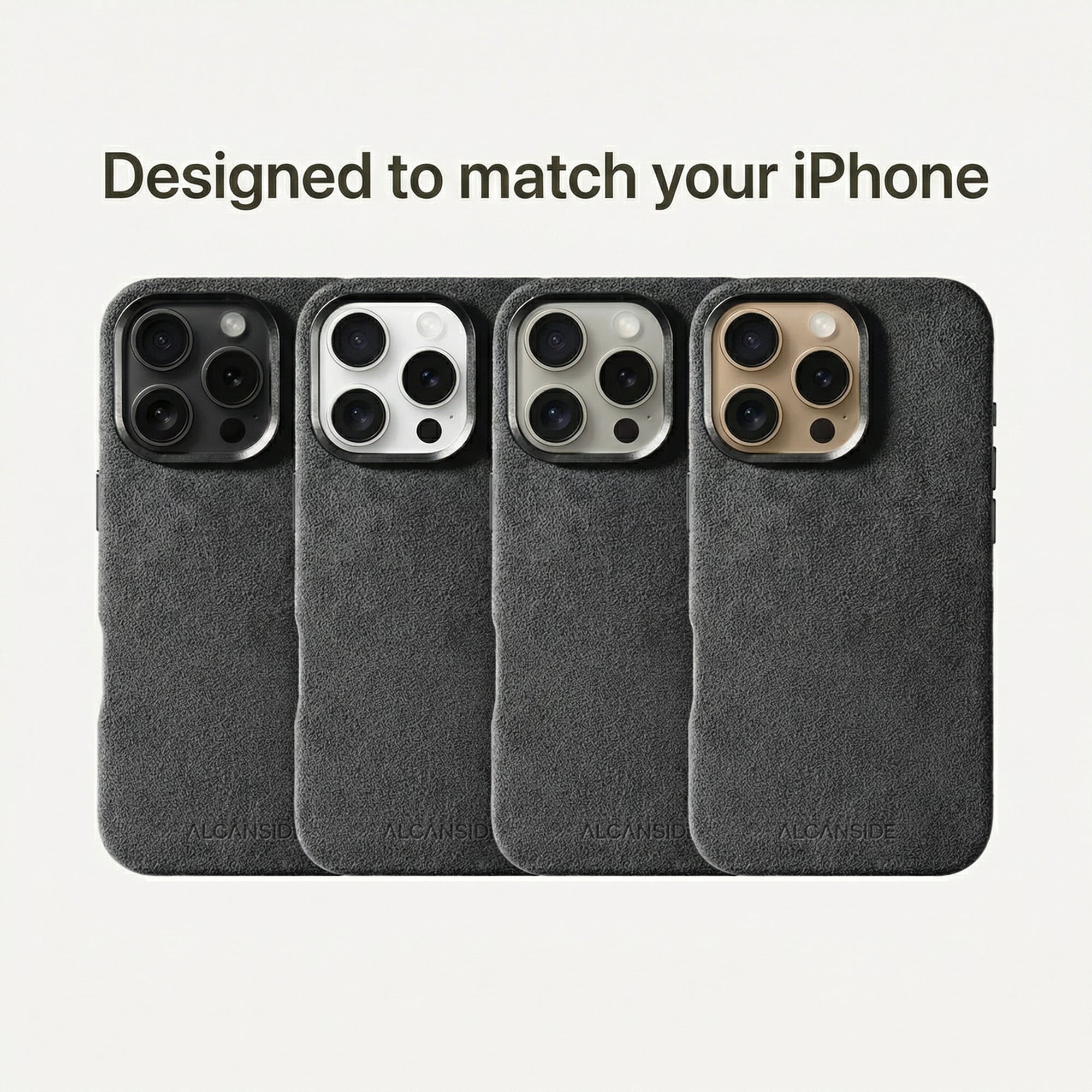 iPhone 16 Pro - Alcantara Case - Space Grey - Alcanside