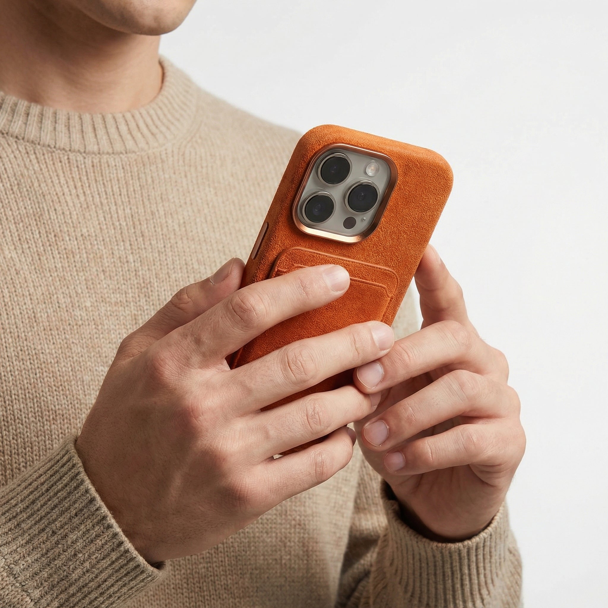 iPhone 16 Pro Max - Alcantara Case - Orange - Alcanside