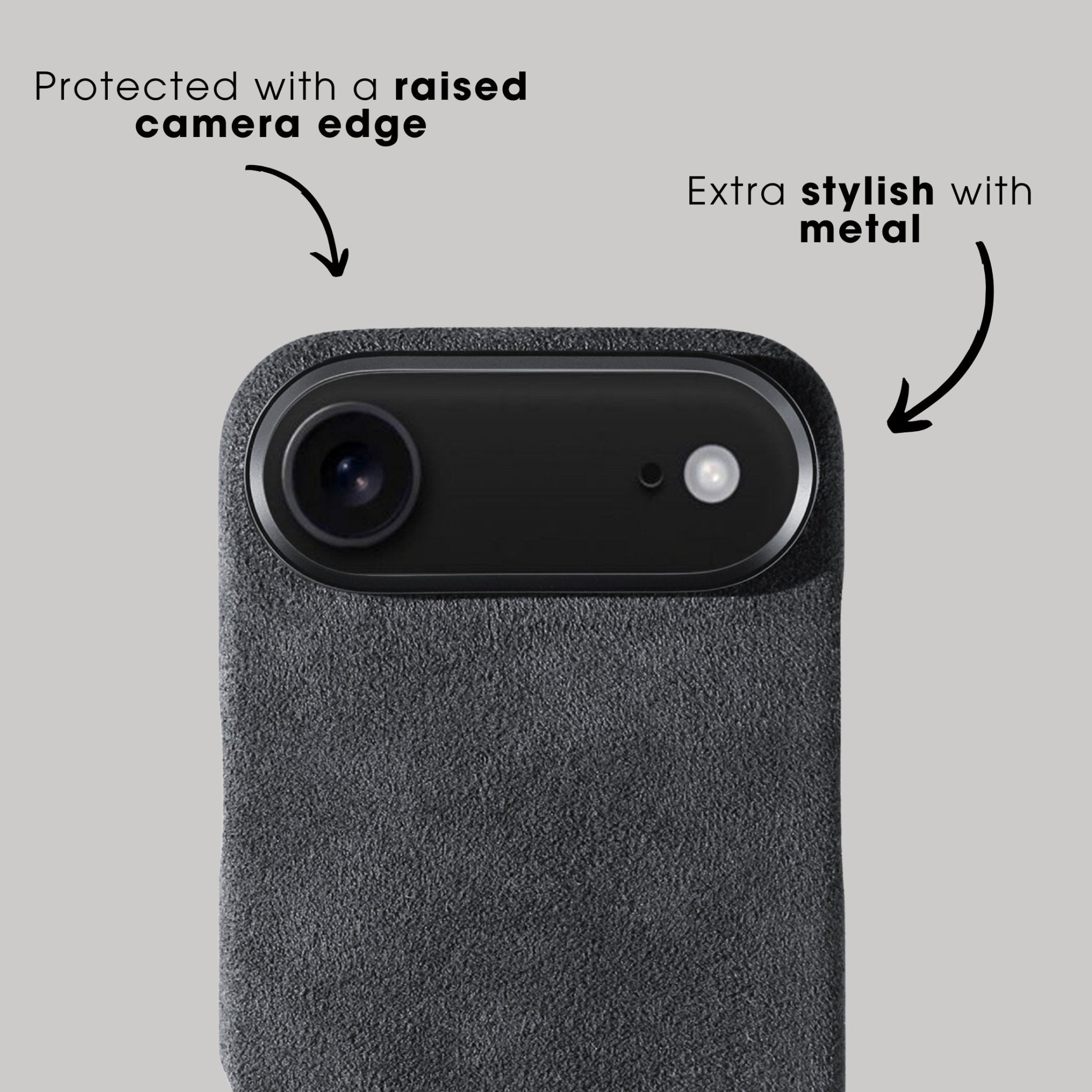 iPhone 17 Air - Alcantara Case - Space Grey - Alcanside