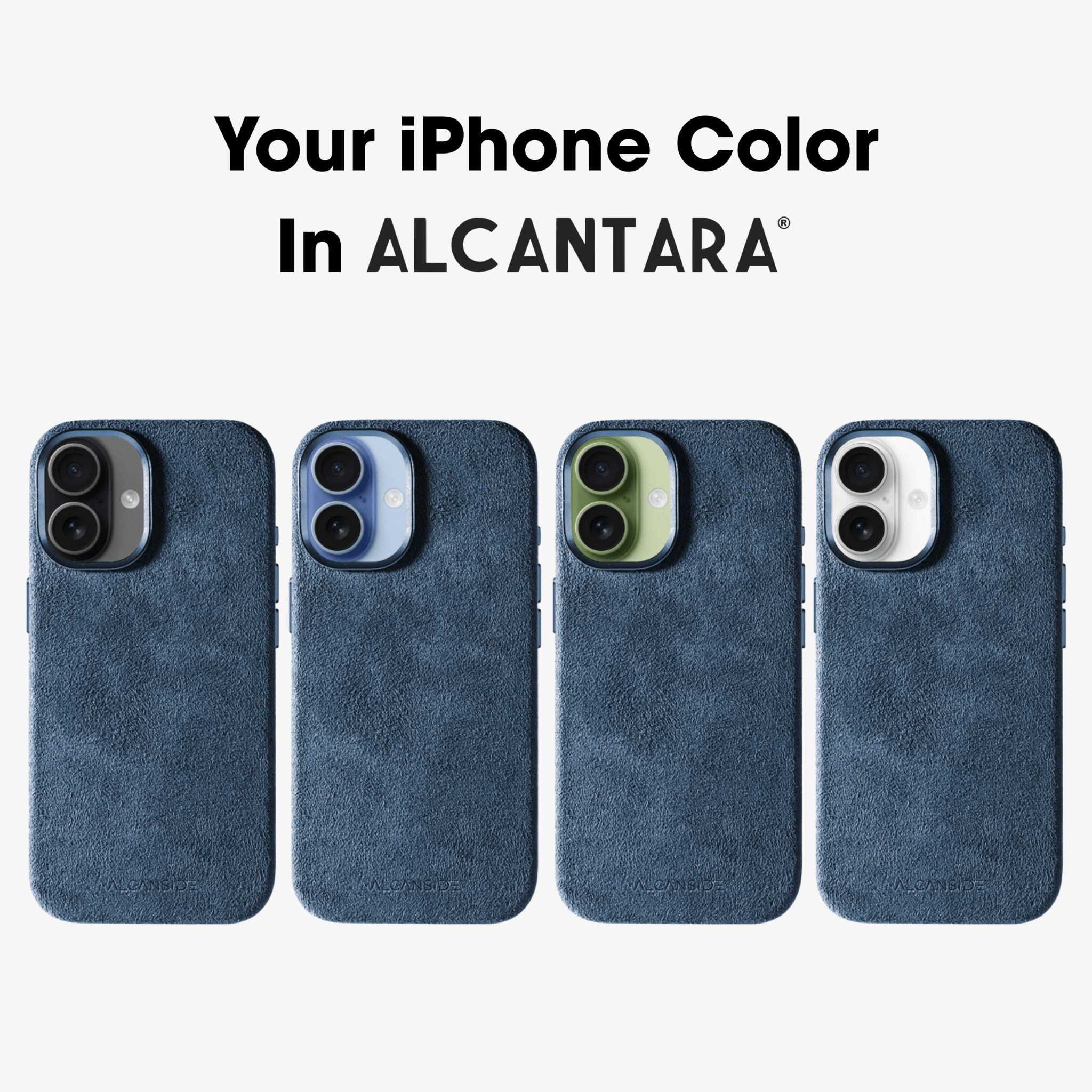 iPhone 17 - Alcantara Case - Ocean Blue - Alcanside