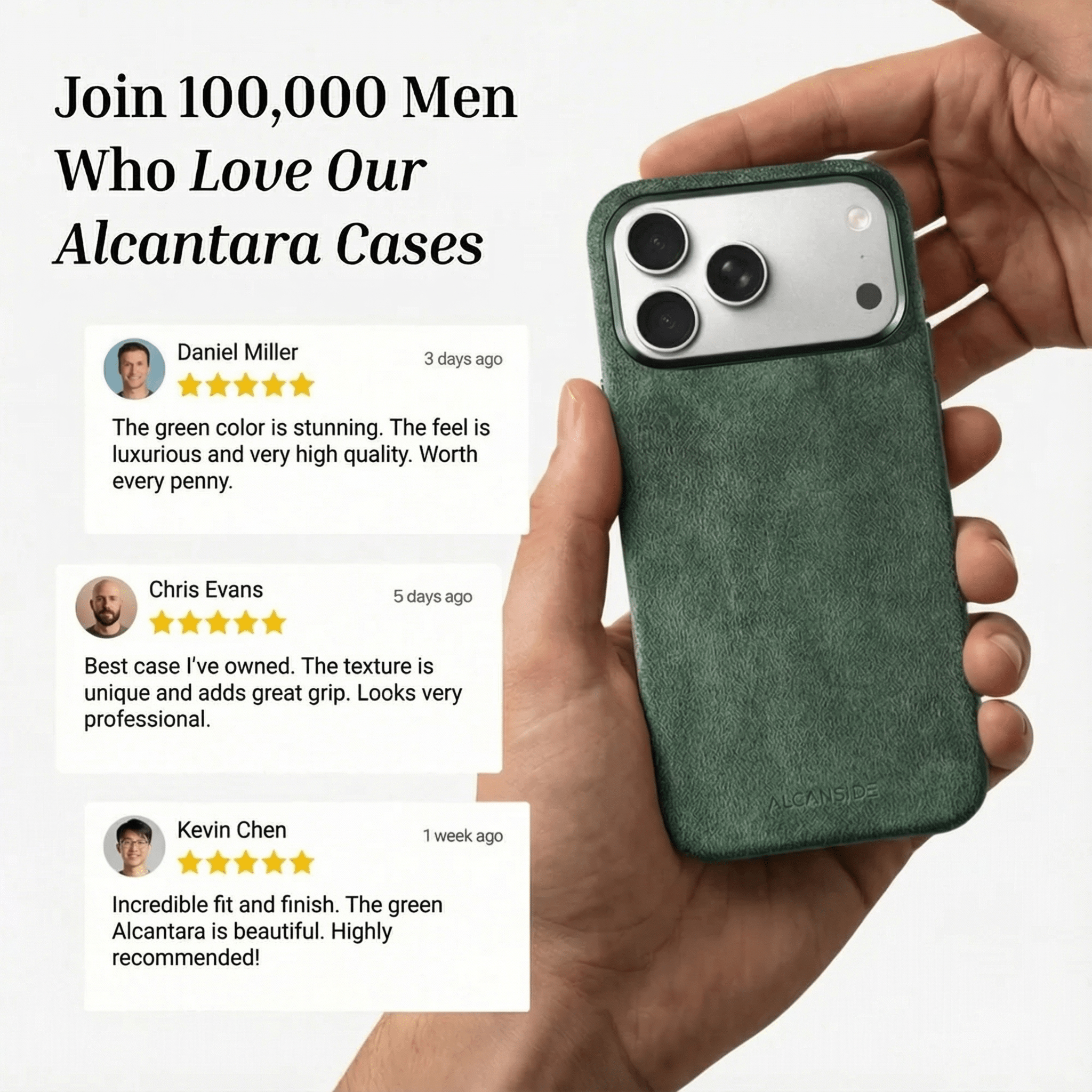iPhone 17 Pro Max - Alcantara Case - Midnight Green - Alcanside